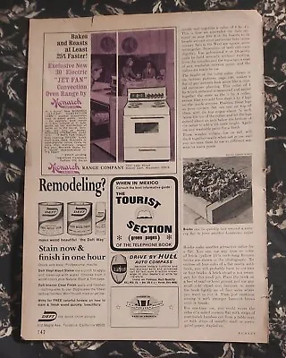 1967 Print Ad-Monarch Jet Fan Convection Oven Range-At Least 25% Faster • $10.50
