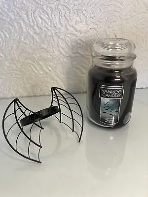 Yankee Candle Halloween Black Magic Large Jar & Bat Wings Topper NEW • £49.99
