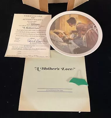 Norman Rockwell Mothers Day Collector Plate A Mother’s Love 1976 Knowles • $25