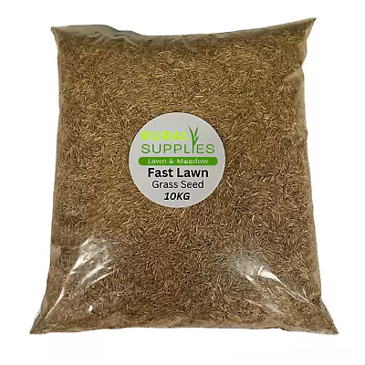 Fast Growing Lawn Grass Seed 10KG-RAPID QUICK GROWTH NEW LAWNS OR PATCH & REPAIR • £44.50