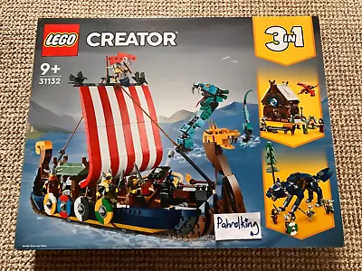 £104.99 • Buy Lego 31132 Creator 3 In 1 Viking Ship Midgard Serpent Brand New Sealed Set