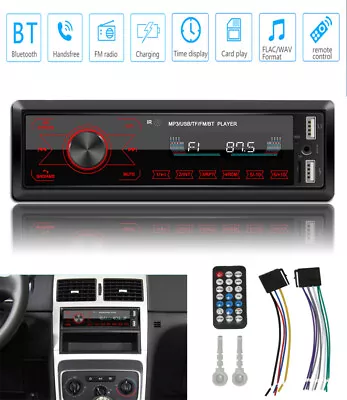 Bluetooth Car Stereo Audio In-Dash FM Aux Input Receiver SD USB MP3 Radio Player • $18.99