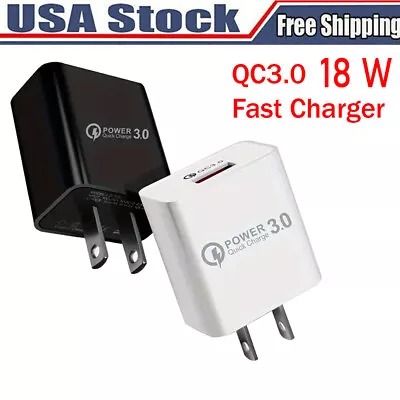 USB 3.0 Wall Home Charger Adapter Power Plug QC Qualcomm Fast Quick Charge 18W • $1.23