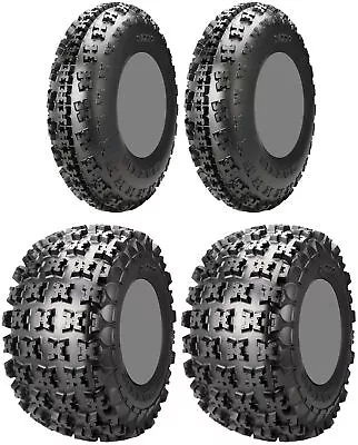 Four 4 Maxxis Razr2 ATV Tires Set 2 Front 21x7-10 & 2 Rear 20x11-9 • $722