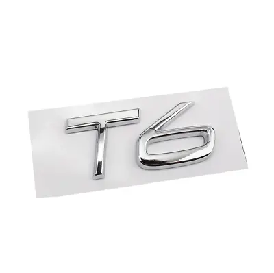 T6 For Volvo Rear Emblem Boot Trunk Sticker Badge Letter Bright Silver • $17.26