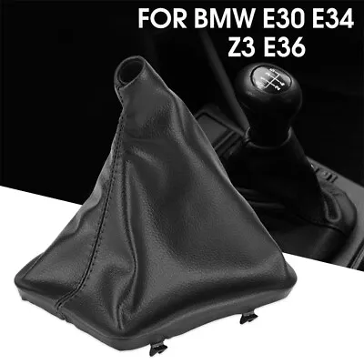 Leather Shifter Shift Knob Gear Gaiter Boot Cover For BMW E30 E34 E36 E46 Z3 NEW • $9.99