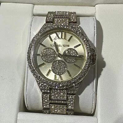 NEW Michael Kors Camille Chronograph Quartz Crystal Gold Dial Watch MK6958 • $298
