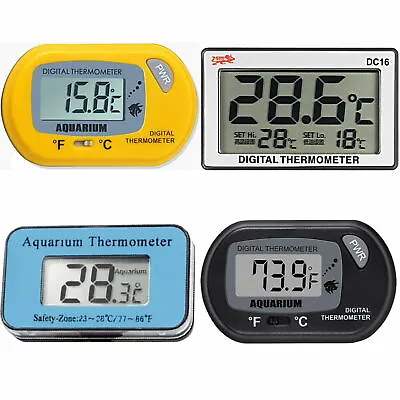 $15.95 • Buy Digital LCD Thermometer For Aquarium Fish Tank Terrarium Fridge Freezer Temp New