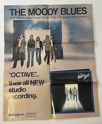 Vintage Moody Blues - Octave - 1978 - London Promotional Poster - Folded • $49.95