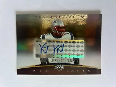 2007 Upper Deck NFL Artifacts Vince Wilfork Autograph Card #NF-VW Patriots Auto • $95