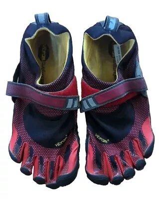 Vibram FiveFingers Mens 42 9 - 9.5 Red Black Barefoot Minimalist Running M3483 • $42.98