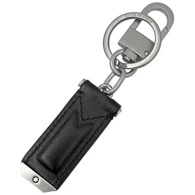 £144.72 • Buy Montblanc Meisterstuck Urban Key Fob Black Leather Keyring 124109