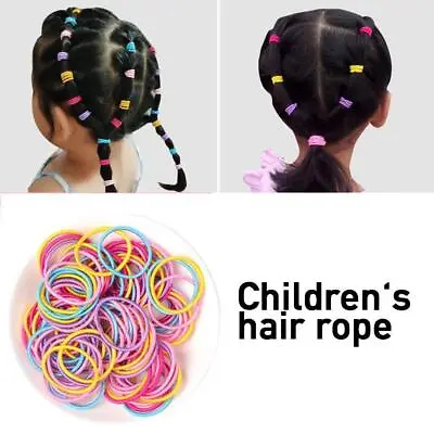 Small Rubber Band Children's Hair Tied Color High Elasticity Girl FAST Kids • $0.99
