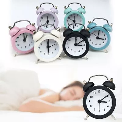 Mini Quartz Bedroom Alarm Clock Twin Bell Loud Home Decoration Digital Clock • $8.78