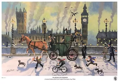 Children & Dogs Limited Edition Print L.S. Lowry Dickens Inspired Humour A3 • $31.10