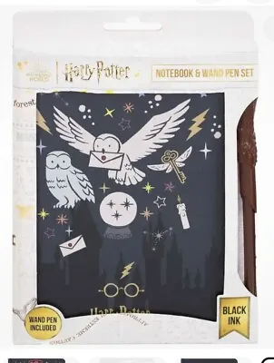 Harry Potter Hogwarts Hedwig Notebook And Wand Pen Set Novelty Stationery Bnwt • $12.42
