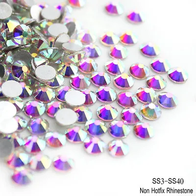 1440pcs Crystal Rhinestones Flat Back Loose Diamante Glass Gems Nail Art Crafts • £2.99