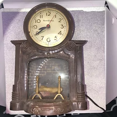 Master Crafters Fireplace Electric Motion Mantle Clock For Parts Or Repair • $10.50