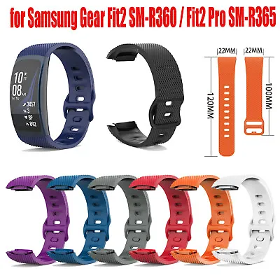 TPU Watch Band Strap Wrist For Samsung Gear Fit2 SM-R360 Fit2 Pro SM-R365 Watch • $14.06