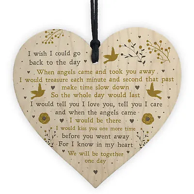 £3.99 • Buy Memorial Gift For Mum Dad Nan Grandad Wooden Heart Christmas Memorial Bauble