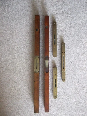 £45 • Buy Selection Of Five Antique Brass And wooden Spirit Levels John Rabone Etc ..