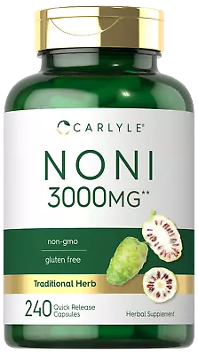 Noni Capsules | 3000mg | 240 Count | Non-GMO Gluten Free | By Carlyle • $18.08