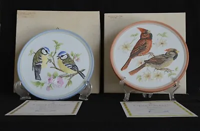 Kaiser Porcelain  Song & Garden Birds  Series -cardinal And Blue Titmice Plaques • $30