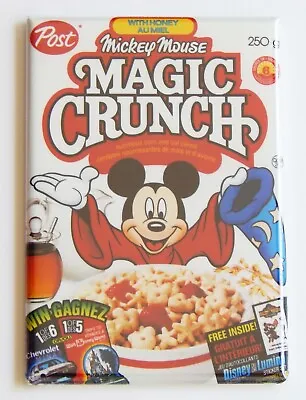 Mickey Mouse Magic Crunch FRIDGE MAGNET Cereal Box • $5.99