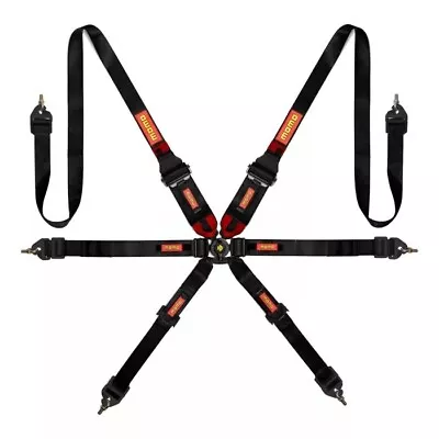 Momo Sr6 Camlock 6pt 6-point Competition Racing Seat Belt Safety Harness Black • $475