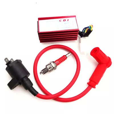 Racing Ignition Coil+5 Pin AC CDI Box+Spark Plug For 50-150cc Dirt Bike ATV Quad • $16.87