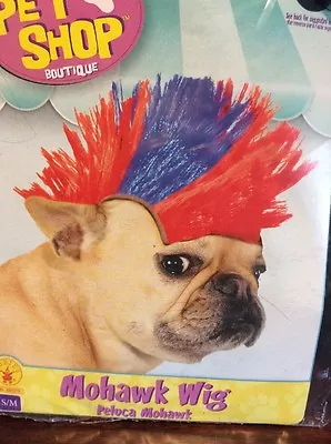 Mohawk/Punk Rock Wig Halloween Costume For Dogs S/M Red And Blue • $6