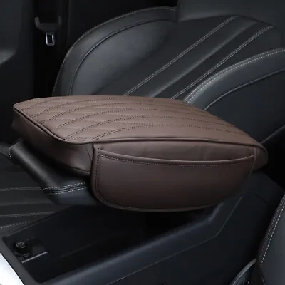 Car Accessories Armrest Cushion Cover Center Console Box Pad W/Side Storage Bag • $22.65