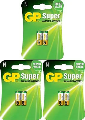 6 X GP LR1 1.5V Super Alkaline Batteries N E90 MN9100 GP910A 910A Long Exp • £5.42