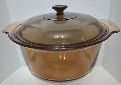 Pyrex Corning Vision - Amber Stock Pot Dutch Oven With Lid 5L • $45