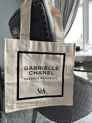 Gabrielle Chanel Fashion Manifesto V&a Museum Limited Beige Shopper Tote Bag New • £29