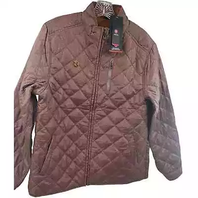 Moncross Switzerland Tan Puffer Jacket Womens L 100 110cm Unisex Classic Travel • $38.95