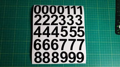 £6.29 • Buy Sticky Vinyl Numbers Stickers Decals Bin Door Office Home Weather Proof Bk & Wt 