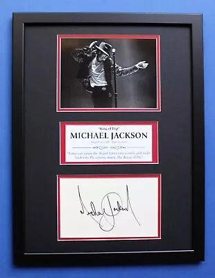 MICHAEL JACKSON AUTOGRAPH Framed Artistic Display The King Of Pop • $64.95