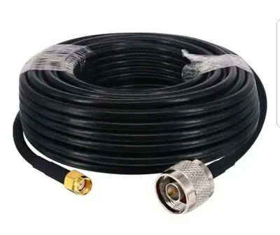 N Male To RP-SMA Male Coax Cable 15M Low Loss 50ohm Antenna Cable AD-T • £8.99