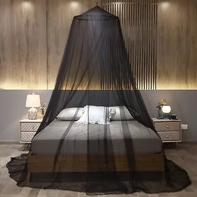 Mosquito Net Bed Canopy Mosquito Netting Large Single To King Size Black • $27.98