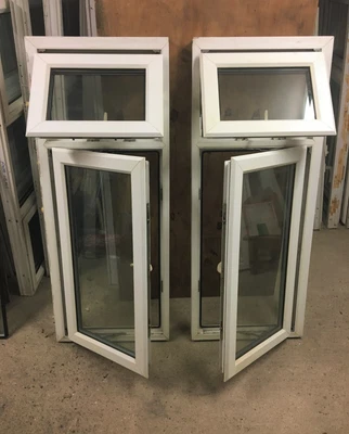 £169 • Buy H 142  X W 58  - PAIR UPVC DOUBLE GLAZED WINDOWS - CLEAR -  Ref SJ103Pair