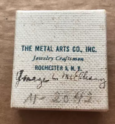 Vintage METAL ARTS CO IN Jewelry Craftsmen Rochester NY EMPTY BOX • $9.99