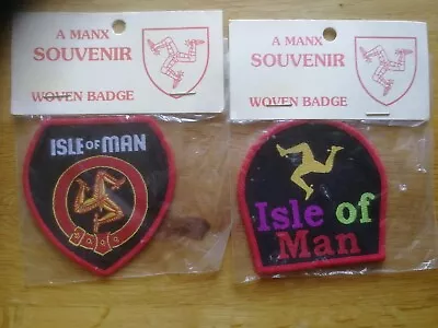 Isle Of Man Cloth Badge X 2 Vintage  • £10