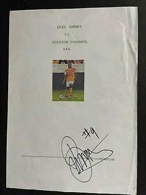 £1.99 • Buy Giles Barnes - Houston Dynamo Footballer Signed Picture 