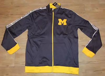 Michigan Wolverines Russell Athletic Full Zipper Track Jacket Size Men's Medium • $27.19