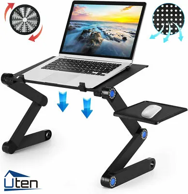 Adjustable Portable Laptop Bed Table Stand Lazy Lap Tray Foldable Computer Desk • £18.99