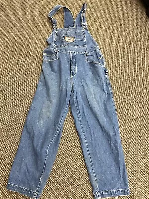 VTG Karl Kani Overalls Denim Blue 2X Hip Hop Streetwear Urban Rap 90’s 43x32 • $149.99