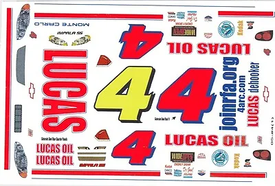 #4 Mike Wallace LUCAS OIL White Chevy 1/24th Scale Waterslide Nascar Decals • $9.25