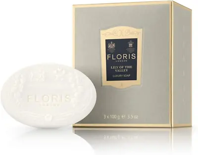 £26.35 • Buy Floris London Lily Of The Valley Luxury Soap Collection 3 X 100 G