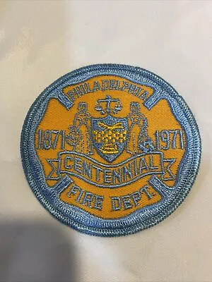 $8.95 • Buy 1971 Philadelphia PA Fire Department Dept Centennial Patch - Vintage